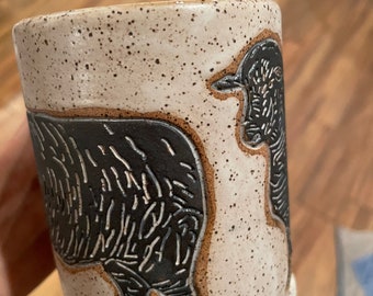 Black Sheep Mug- Handmade Art Pottery