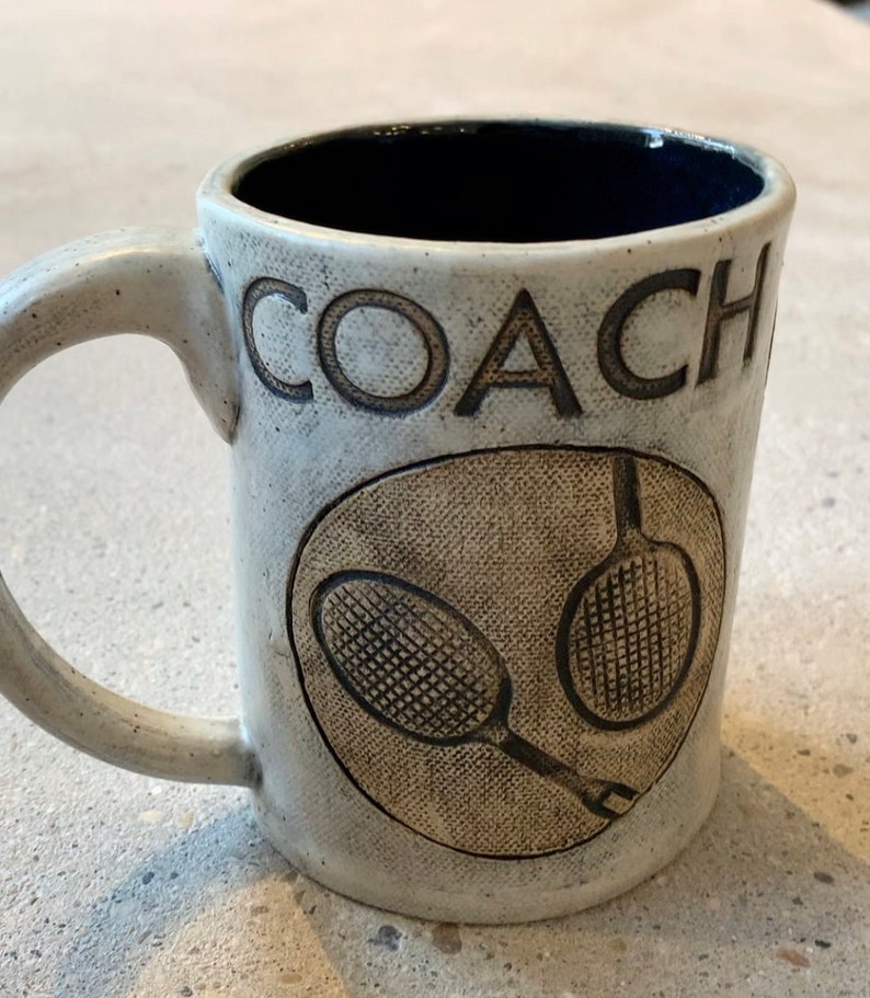 StorytimeCeramics Tennis Queen of the Court Coffee Mug - Thumbnail 4