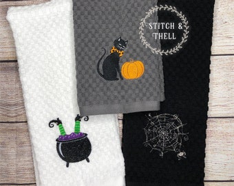 Halloween Towel Set / Halloween Kitchen Towel