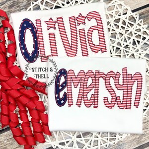 Kids Patriotic Name Shirt, 4th of July Name Shirt, 4th of July Tank Top, Red White & Blue, Independence Day