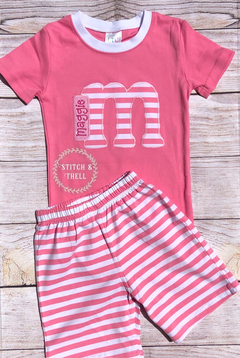 Personalized Kids Pajamas Kids Monogram Pajamas Kids Name Etsy
