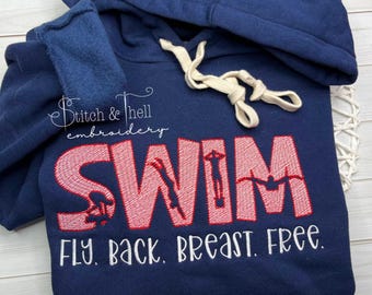 Customizable Swim Team Shirt, Swim Team Sweatshirt, Competitive Swimming Shirt, Swimming Shirt, Swimming Sweatshirt