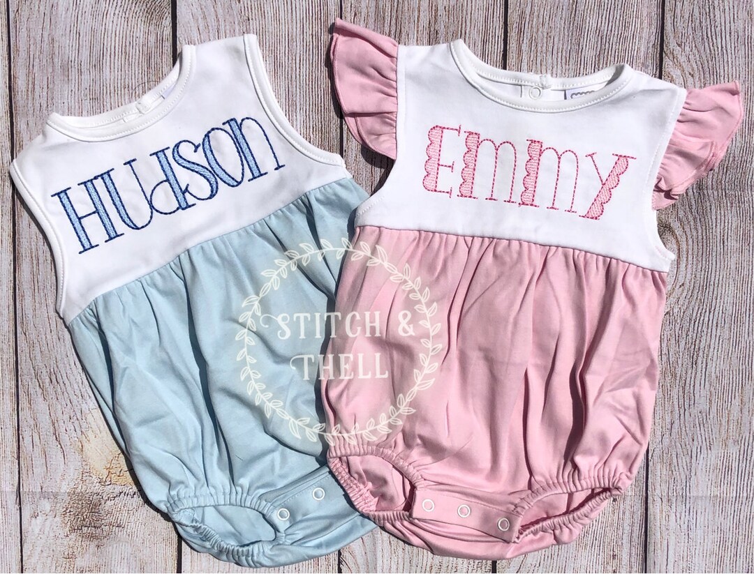 Personalized Name Bubble Romper Baby Name Bubble Etsy