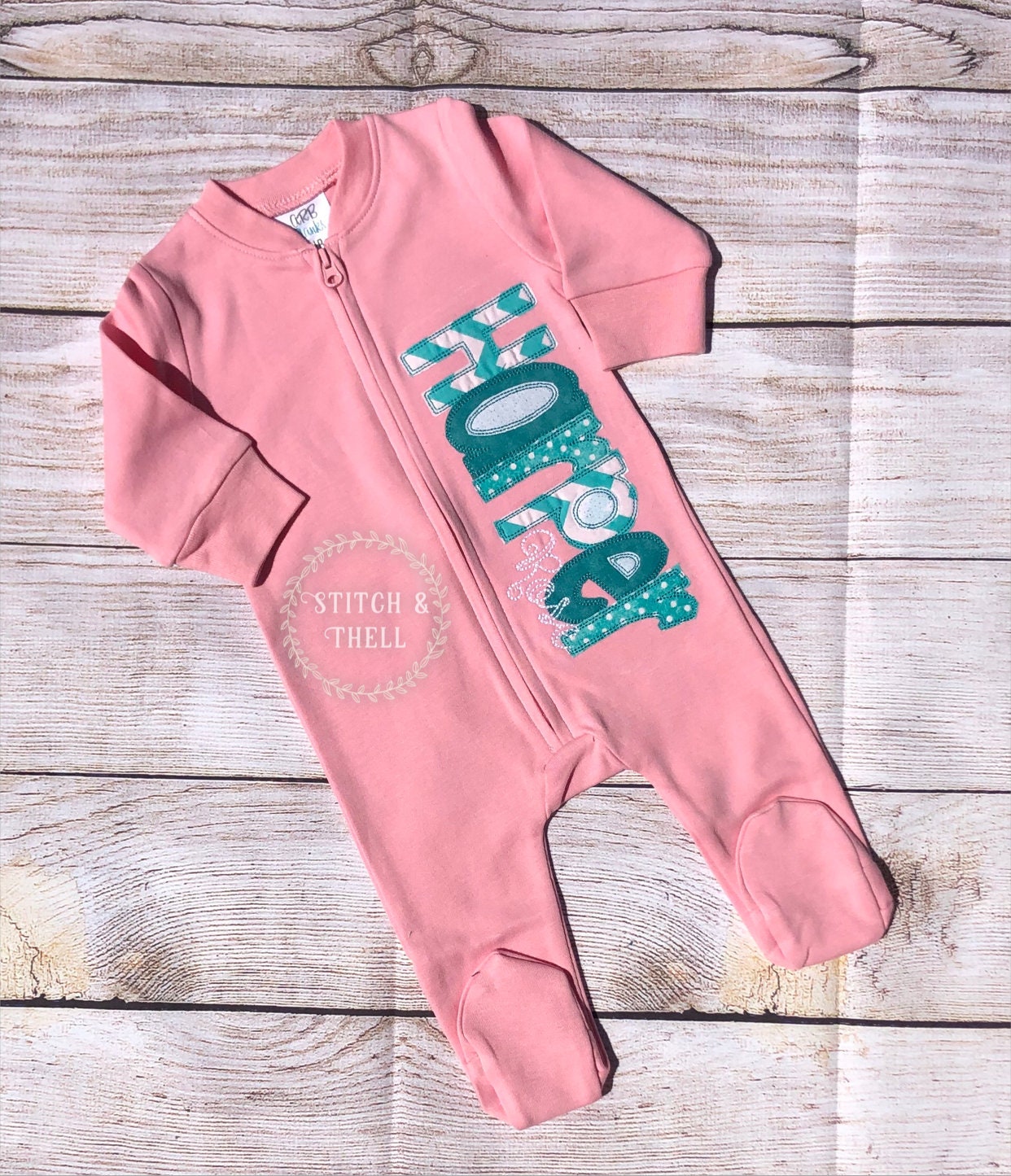 Baby Name Pajamas Baby Name Footie Pajamas Personalize Baby Etsy UK