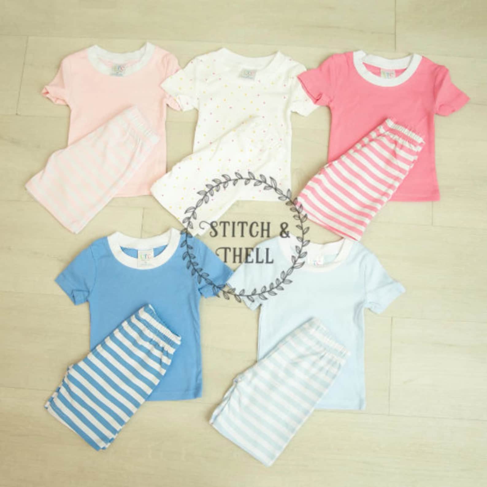 Personalized Kids Pajamas Kids Monogram Pajamas Kids Name Etsy