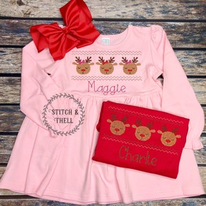 Smocked Dress Christmas - Etsy