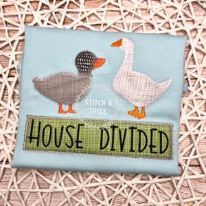 Grey Duck Goose House Divided Shirt, Duck Duck Goose, Duck Duck Grey Duck