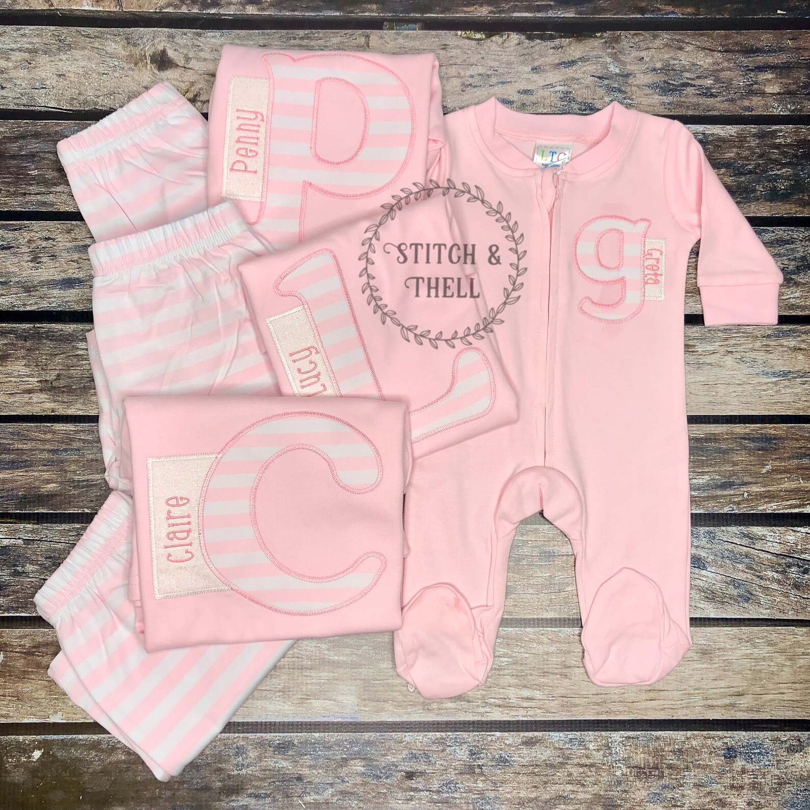 Personalized Kids Pajamas Kids Monogram Pajamas Kids Name Etsy