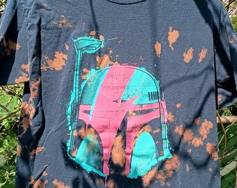 Bubba Fett Star wars inverse tie-dye t shirt size M