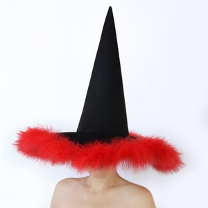 Witch hat with feather