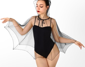 Bat Hooded Cape, Halloween costume, bat costume, Festival Fantasy Cloak