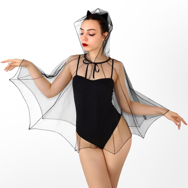 Bat Hooded Cape, Halloween costume, bat costume, Festival Fantasy Cloak