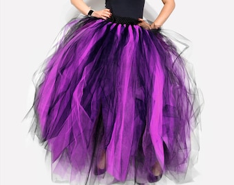 Gonna da strega in tulle per donna – Tutù per costumi di Halloween per look da festa spettrali