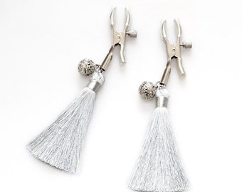Quaste Nippelklammern: Nicht Piercing Nippelschmuck