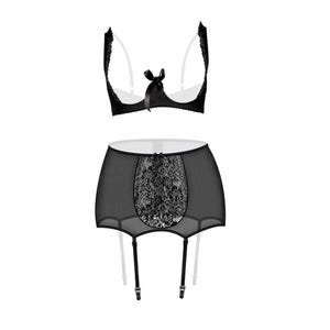 Open lingerie set, open bra, naughty lingerie, open cup lingerie, sexy lingerie, erotic lingerie image 2