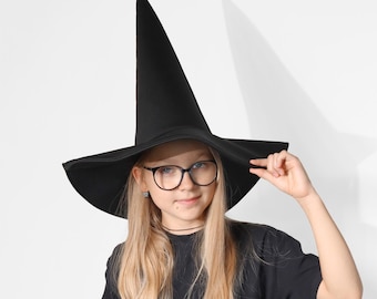 Handgjord svart häxhatt: Halloweenkostym, magiker, trollkarl, trollkarl