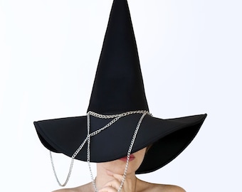Halloween witch hat with chains