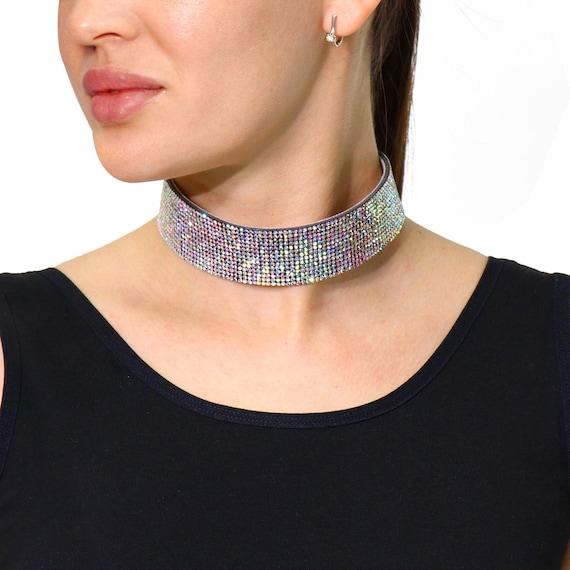 Jeweled Thick Choker Rhinestone Choker, Crystal Choker, Diamond
