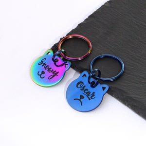 Personalized Pet ID Tag: Custom Engraved Dog Cat Collar Tag