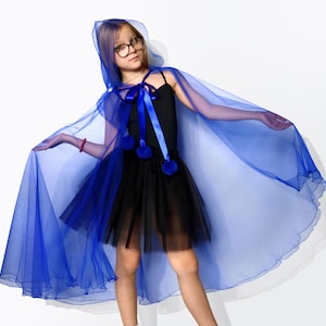 Cape de sorcier elfique | Cape bleue enchantée pour les événements de cosplay et de costumes