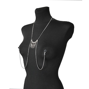 Nipple jewelry, nipple necklace, boob jewelry, nipples jewelry chain, nipple clamp chain