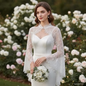 etsy long sleeve lace wedding dress Long Sleeve Boho Wedding Dress, Open Back Lace Boat Neck Wedding Dress, Low Back Bohemian Bridal Dress, Ethically Made Gown - the Ari Dress