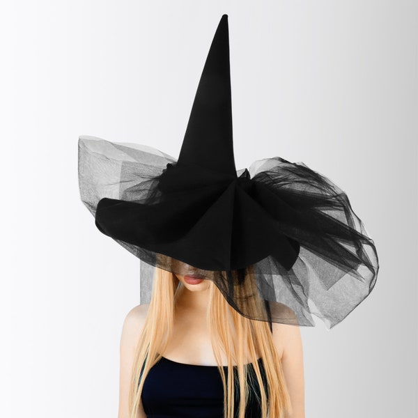 Halloween witch hat with bow