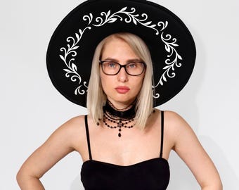 Chapeau De Sorcière Halloween Avec Dentelle Noire - Accessoire Cosplay Et Costume Pour Femme, Fêtes Déguisées