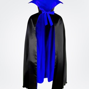 Dracula cloak, vampire cloak, Halloween long cape, fantasy cloak, cosplay cloak, halloween cloak, halloween costume, vampire clothes Blue (4)