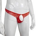 Mens open thong, open panties, men's g string, mens lace panties, men lingerie, crotchless panties, open lingerie