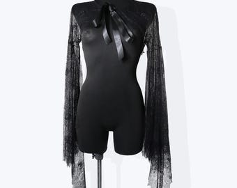 Witch Sleeves Bolero, Lace Bolero, Vampire Bolero, Halloween