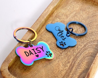 Personalized Dog Tag: Engraved Pet ID, Custom Bone Design