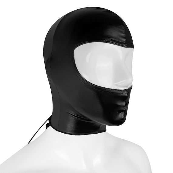 Bondage hood BDSM Vinyl Mask Vinyl Mask Mask BDSM Black Mask | Etsy