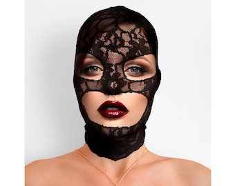 Lace Hood Mask – Rave, Festival & Masquerade Style