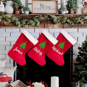 Christmas stocking, personalized stockings, family custom stockings, Christmas decor, Christmas gifts, Personalized Xmas Stocking