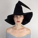 Adult witch hat, wizard hat, Haloween hat, black witch hat, pointy hat, mage hat, sorcerer hat, warlock hat 