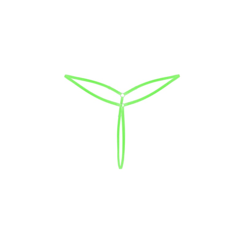 Pode incluir: Ilustra&ccedil;&atilde;o minimalista de um broto de planta verde sobre um fundo branco. O broto apresenta tr&ecirc;s folhas e um caule, todos delineados em uma cor verde brilhante.