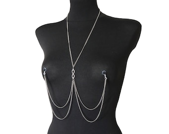 Nipple Chain: Non Piercing Silicone Nipple Jewelry