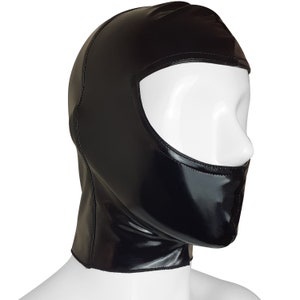 Bondage Hood, BDSM Vinyl Mask Vinyl Mask Mask BDSM Black Mask Fetish ...
