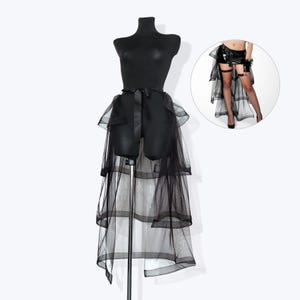 Long cape skirt, witch skirt, vampire skirt, festival skirt, waist cape skirt, halloween costume, witch costume