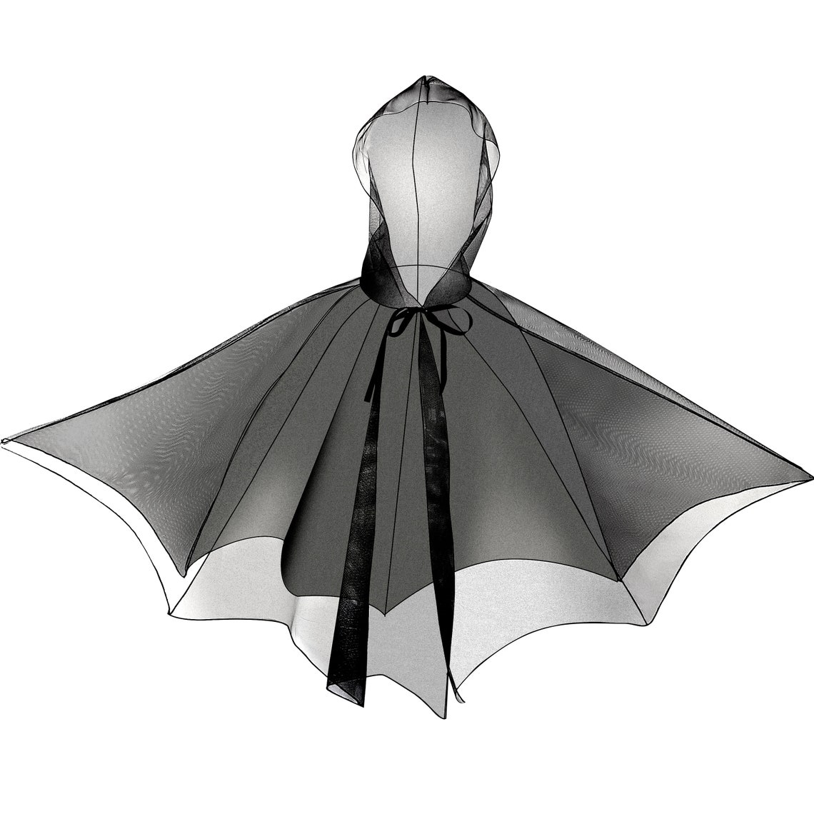 Bat Mesh Cape