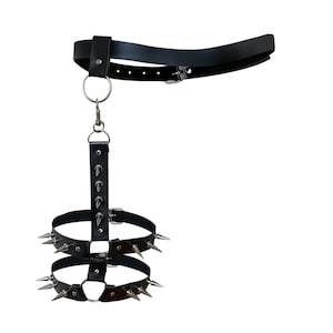 Men leg harness, harness men, festival clothing, leather harness, leg suspenders harness, leather outfit, gift for men