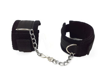 Wrist Belt Handcuffs Leg Thigh Straps Set Restraint Cuffs Fetish Kinky Toy Nylon 