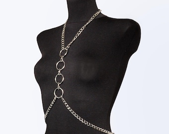 Metal Body Chain Harness: Rave Festival Accessories