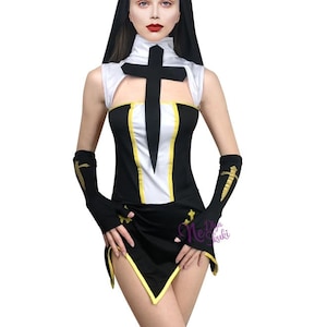 Provocative Nun Costume: Seductive Halloween Cosplay Outfit