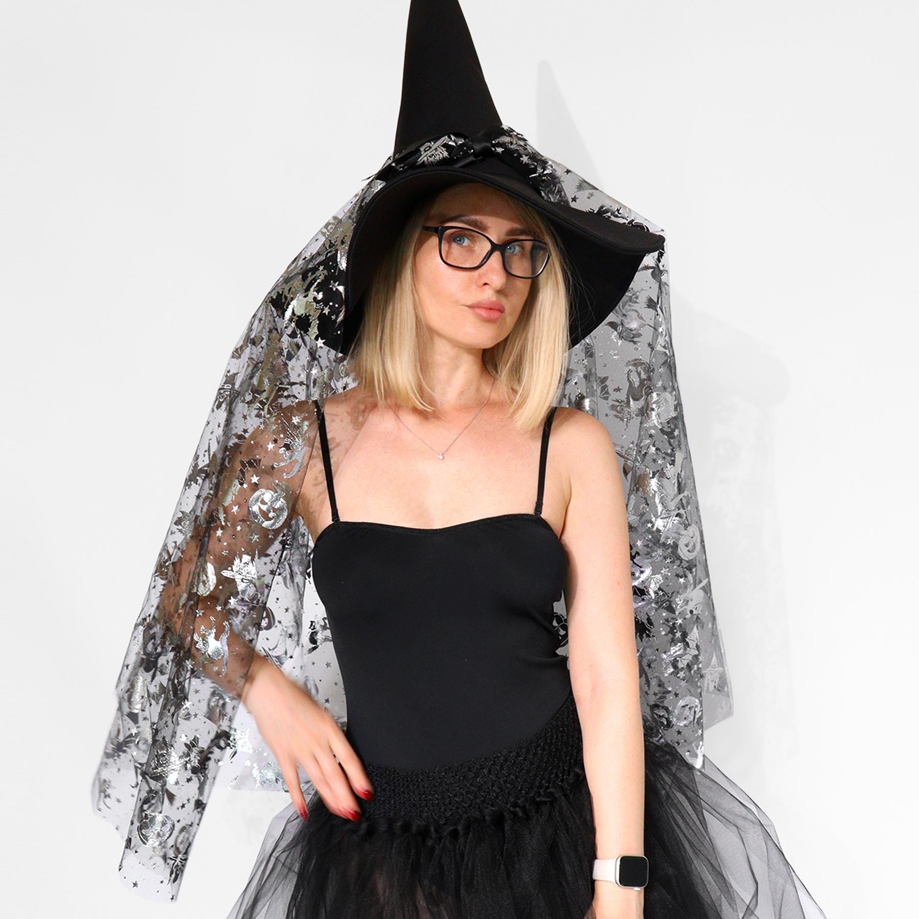 Wizard Mesh Wine Mesh Hat for Adult Halloween Costume Witch Cosplay Accessory 4E main image 2