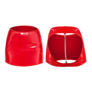 Open back skirt, PVC skirt