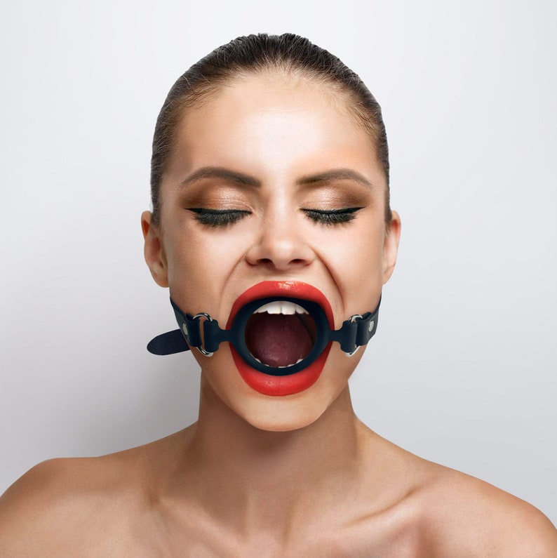 Open mouth gag, o-ring gag, bdsm gag, open gag, mouth gag, bondage gag, fetish gag, silicone gag, slave gag, ring gag, submissive gag 