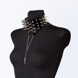 Spiked choker, gothic choker, punk collar, studded collar, punk necklace, leather choker