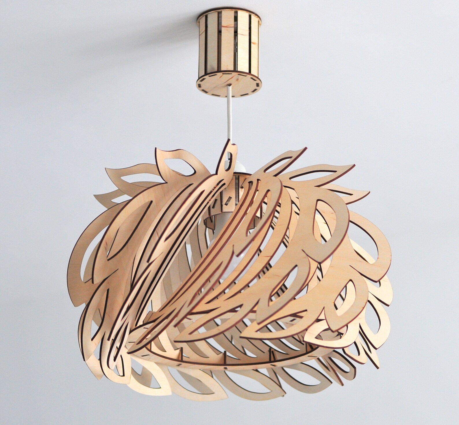 Wood Lamp Shade Vector File Floral Lamp DXF Svg Pdf Png Etsy